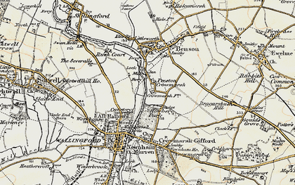 Old map of Preston Crowmarsh in 1897-1898