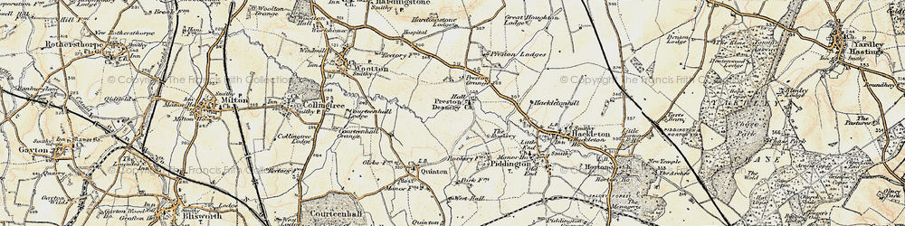 Old map of Preston Deanery in 1898-1901