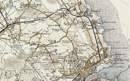 Old map of Preston Grange in 1901-1903