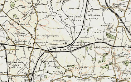Old map of Preston-le-Skerne in 1903-1904