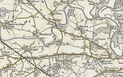 Old map of Preston Montford in 1902