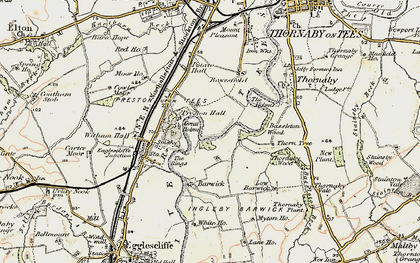 Old map of Ingleby Barwick in 1903-1904