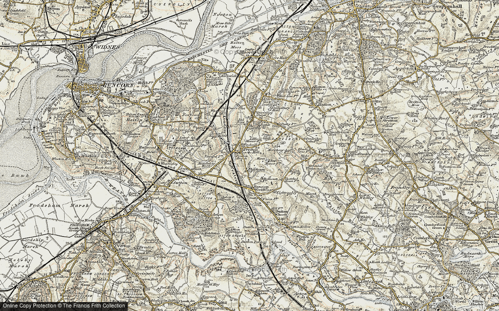 Old Map of Preston on the Hill, 1902-1903 in 1902-1903