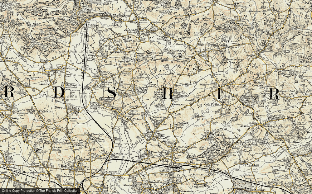 Old Map of Preston Wynne, 1899-1901 in 1899-1901