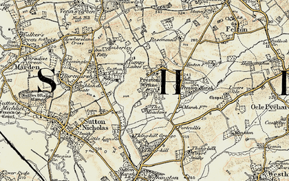 Old map of Preston Wynne in 1899-1901