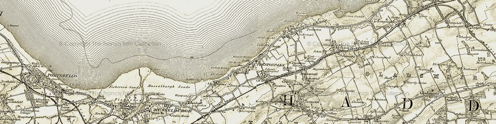 Old map of Prestonpans in 1903-1906