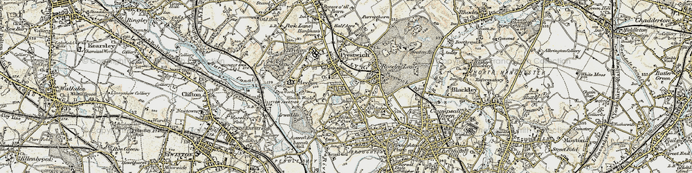 Old map of Prestwich in 1903
