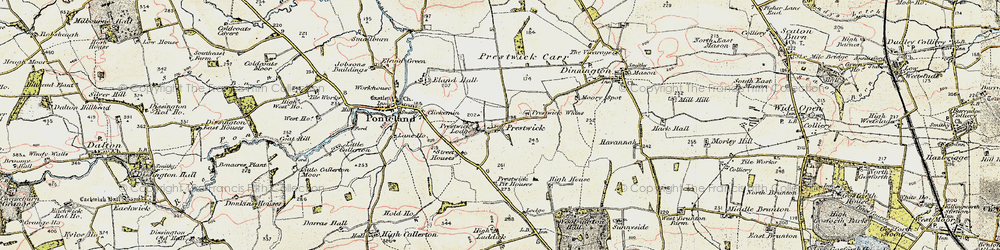 Old map of Prestwick in 1901-1903