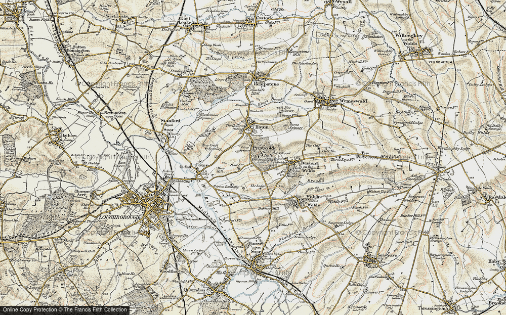 Old Map of Prestwold, 1902-1903 in 1902-1903