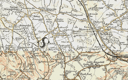 Old map of Prestwood in 1897-1898