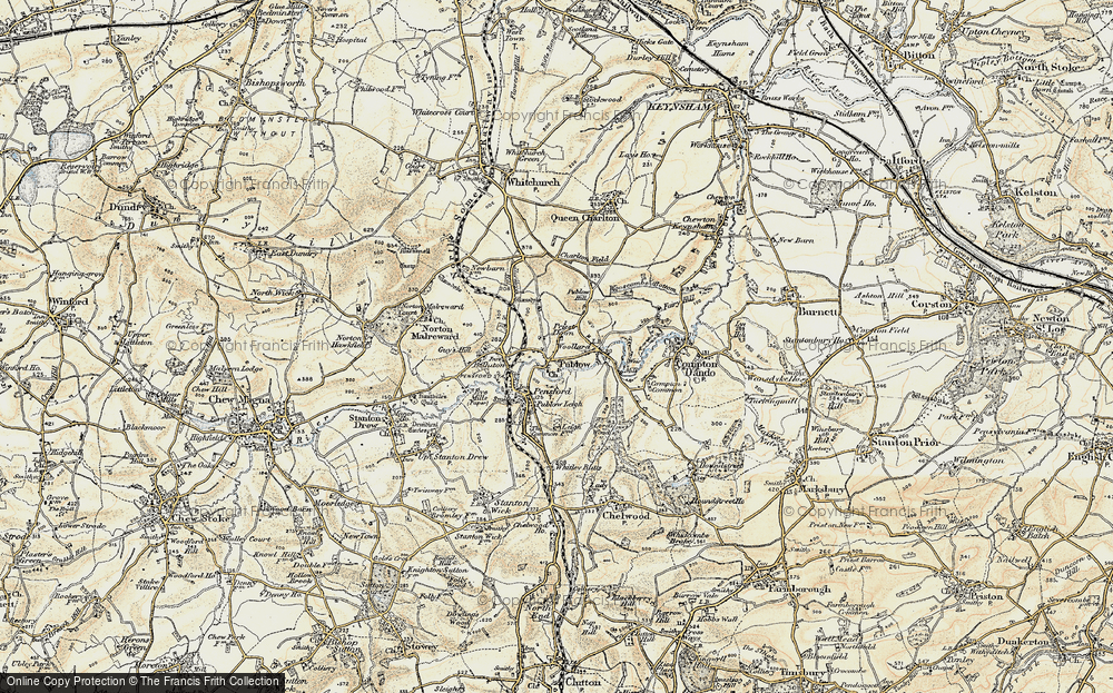 Old Map of Priest Down, 1899 in 1899