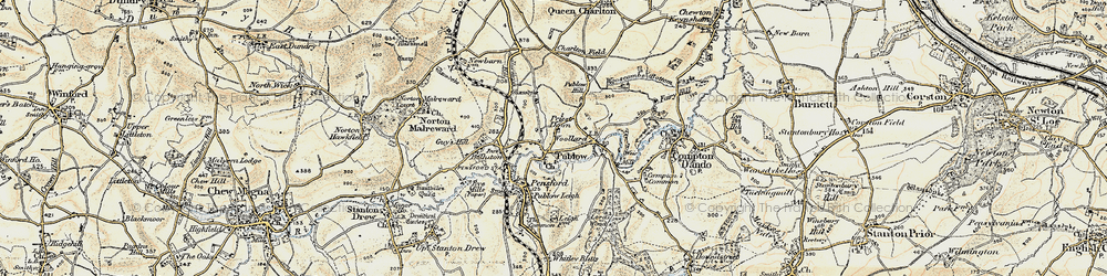 Old map of Priest Down in 1899