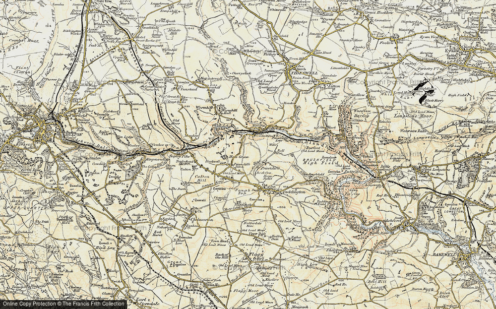 Old Map of Priestcliffe, 1902-1903 in 1902-1903