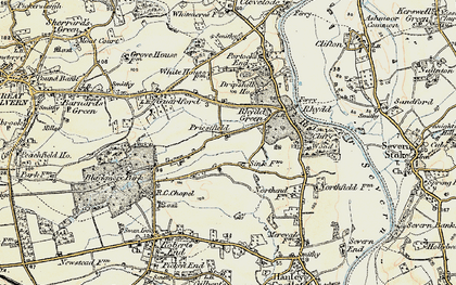 Old map of Priestfield in 1899-1901