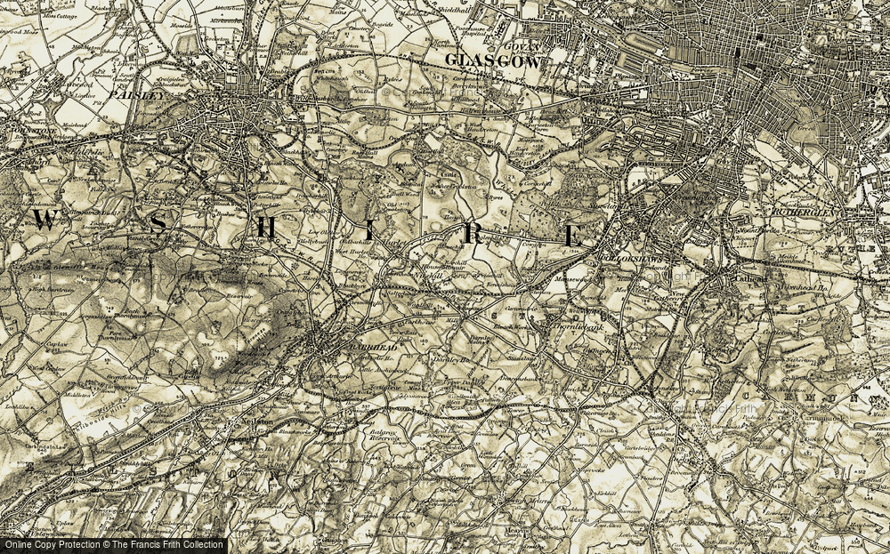 Old Map of Priesthill, 1904-1905 in 1904-1905