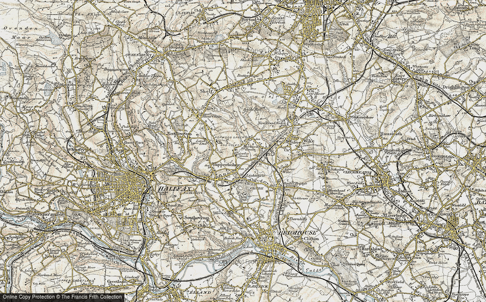 Old Map of Priestley Green, 1903 in 1903