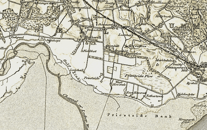 Old map of Priestside in 1901-1904