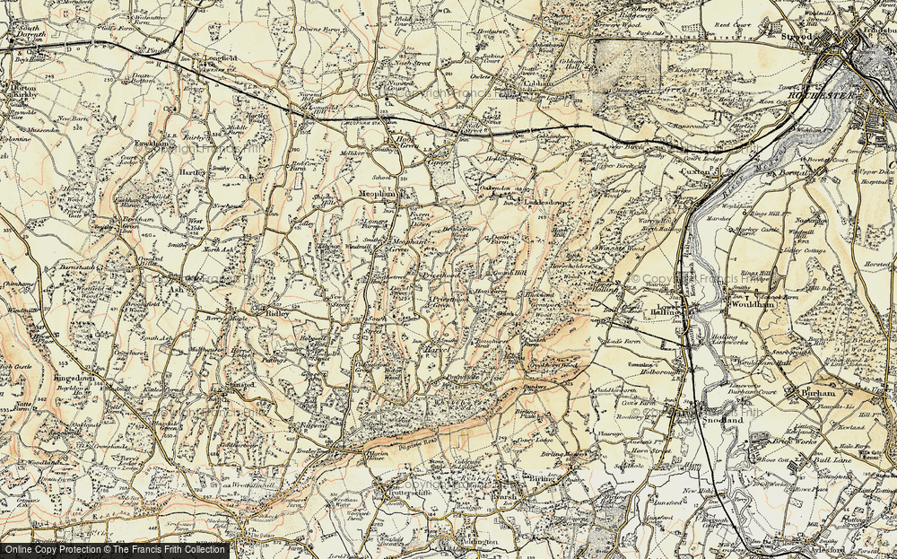 Old Map of Priestwood, 1897-1898 in 1897-1898