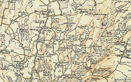 Old map of Priestwood in 1897-1898