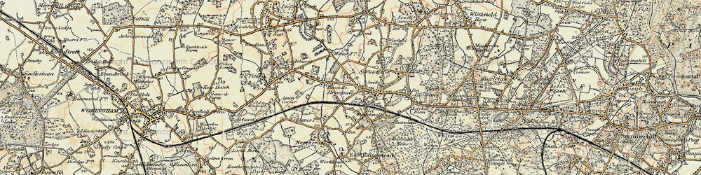 Old map of Priestwood in 1897-1909