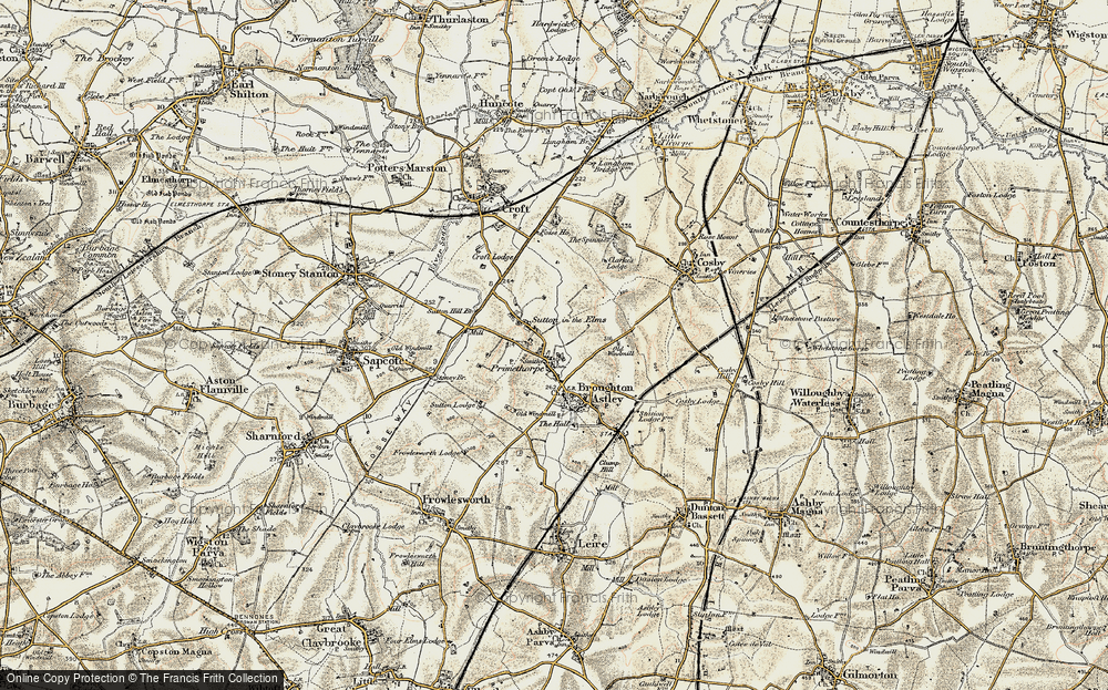 Old Map of Primethorpe, 1901-1902 in 1901-1902