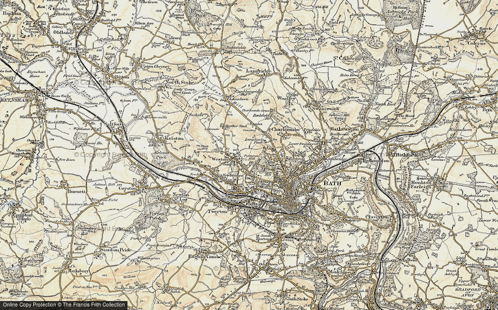 Old Map of Primrose Hill, 1899 in 1899