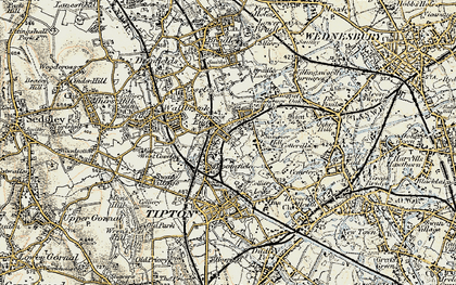 Old map of Princes End in 1902