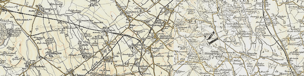 Old map of Princes Risborough in 1897-1898