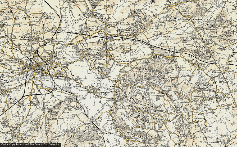 Old Map of Historic Map covering Longworth in 1899-1901
