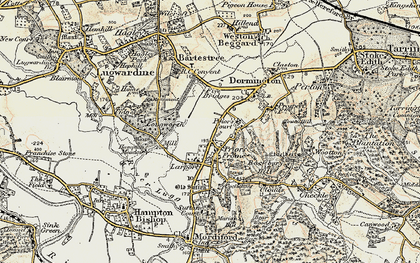 Old map of Prior's Frome in 1899-1901