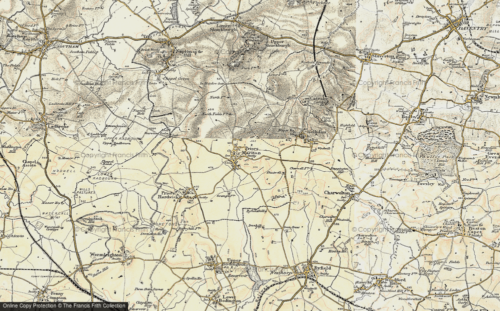 Old Map of Priors Marston, 1898-1901 in 1898-1901