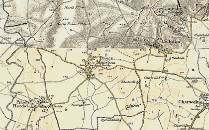 Old map of Priors Marston in 1898-1901