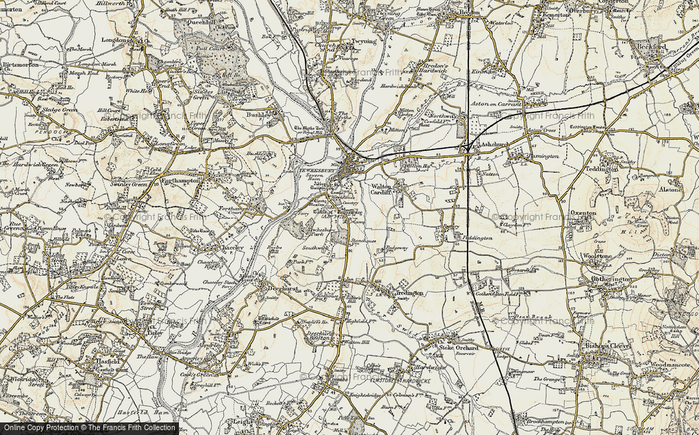 Old Map of Priors Park, 1899-1900 in 1899-1900