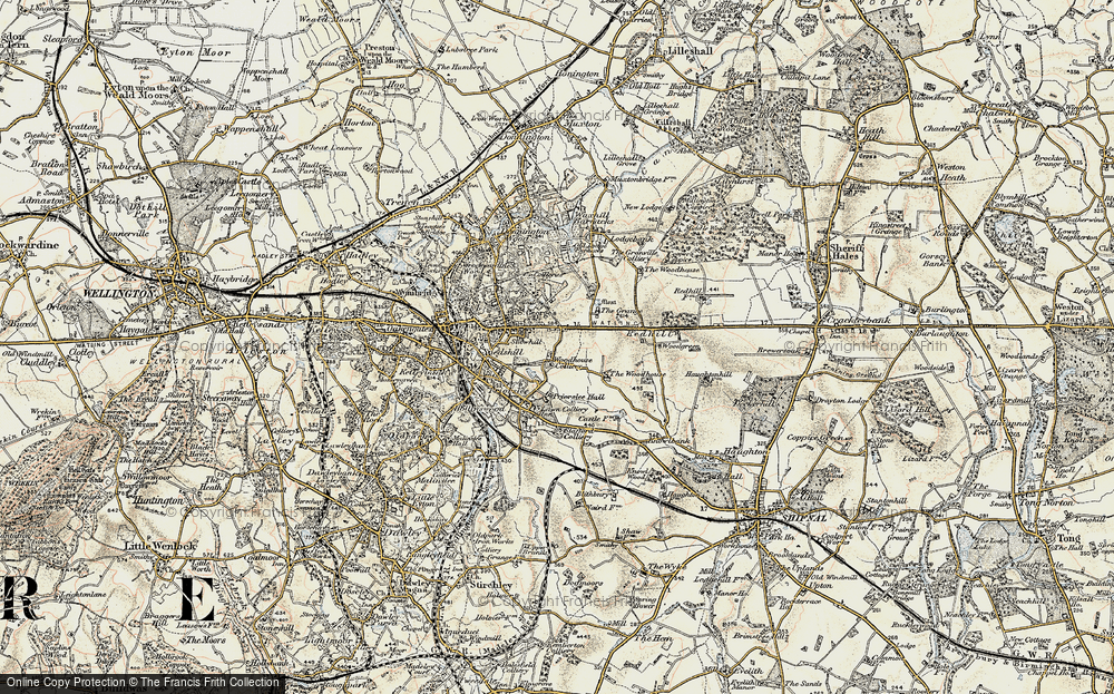 Old Map of Priorslee, 1902 in 1902