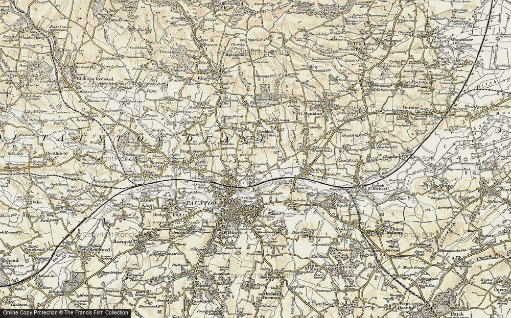 Old Map of Priorswood, 1898-1900 in 1898-1900