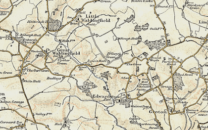 Old map of Priory Green in 1898-1901