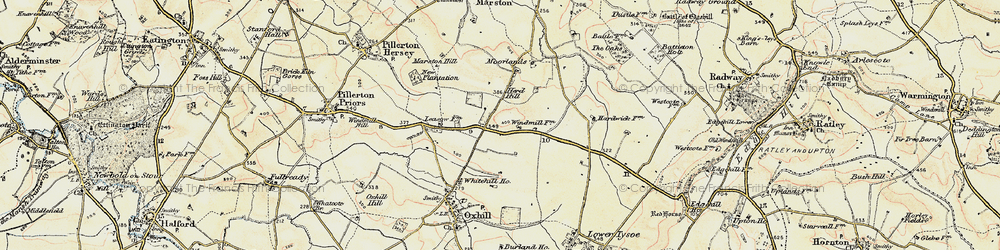 Old map of Priory Hall in 1898-1901