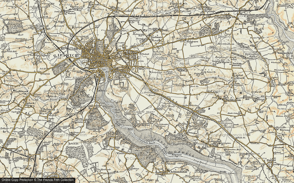 Old Map of Priory Heath, 1898-1901 in 1898-1901