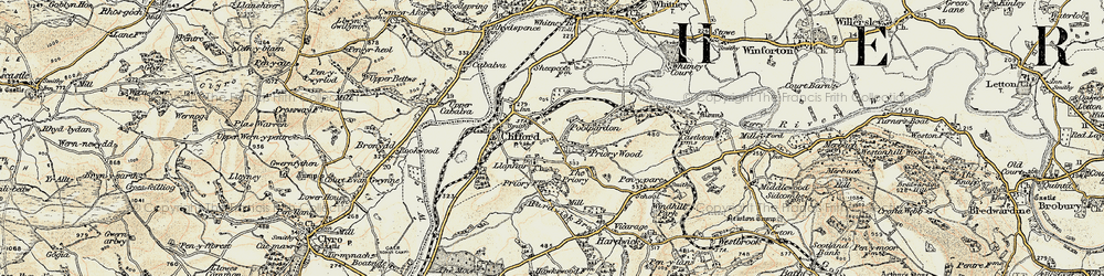 Old map of Priory Wood in 1900-1902