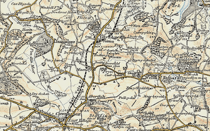 Old map of Prisk in 1899-1900