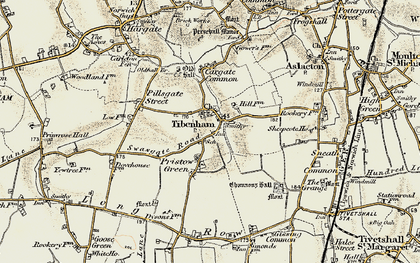 Old map of Pristow Green in 1901-1902