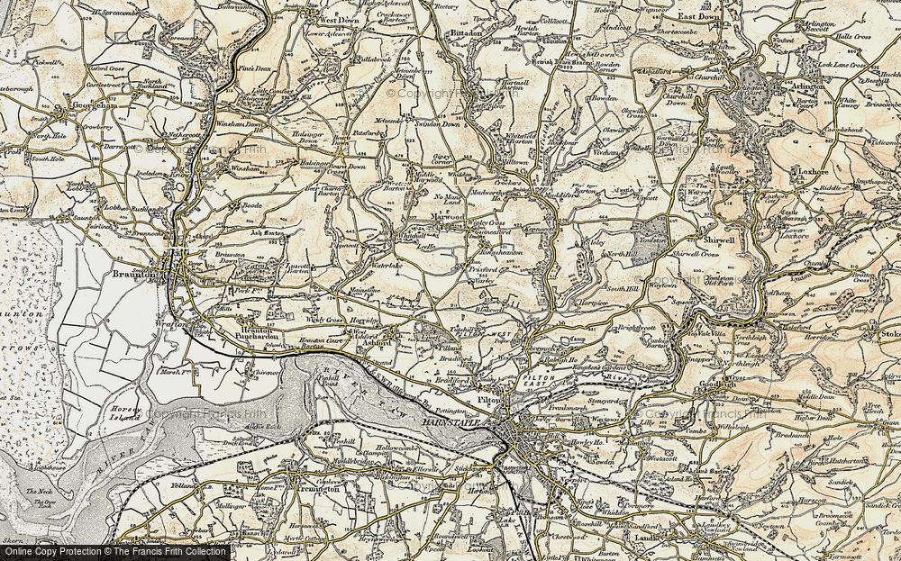 Old Map of Prixford, 1900 in 1900