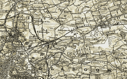 Old map of Provanmill in 1904-1905