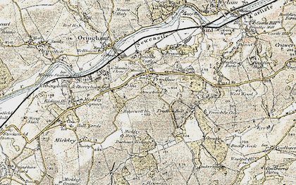 Old map of Prudhoe in 1901-1904