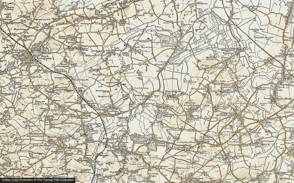 Old Map of Puckington, 1898-1900 in 1898-1900