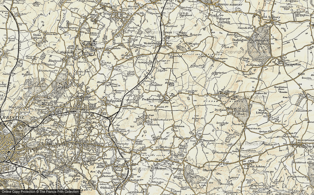 Old Map of Pucklechurch, 1899 in 1899
