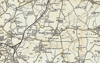Old map of Pucklechurch in 1899