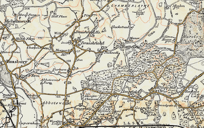 Old map of Pucknall in 1897-1909