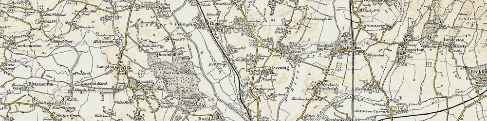 Old map of Puckrup in 1899-1901