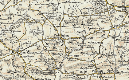 Old map of Yowlestone Ho in 1899-1900